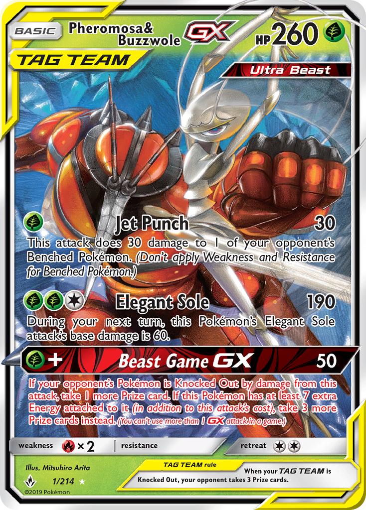 Pheromosa & Buzzwole GX (1/214) [Sun & Moon: Unbroken Bonds] - Destination Retro