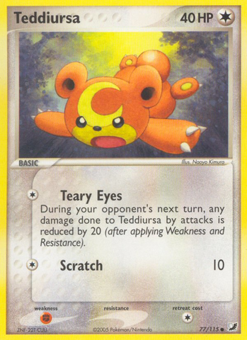 Teddiursa (77/115) [EX: Unseen Forces] - Destination Retro