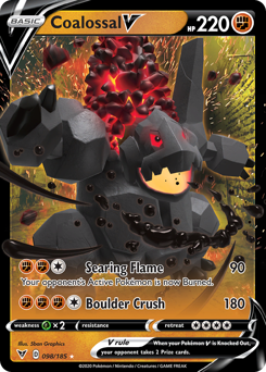 Coalossal V (98) [Sword & Shield: Vivid Voltage] - Destination Retro