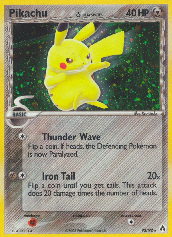 Pikachu (93/92) (Delta Species) [EX: Legend Maker] - Destination Retro