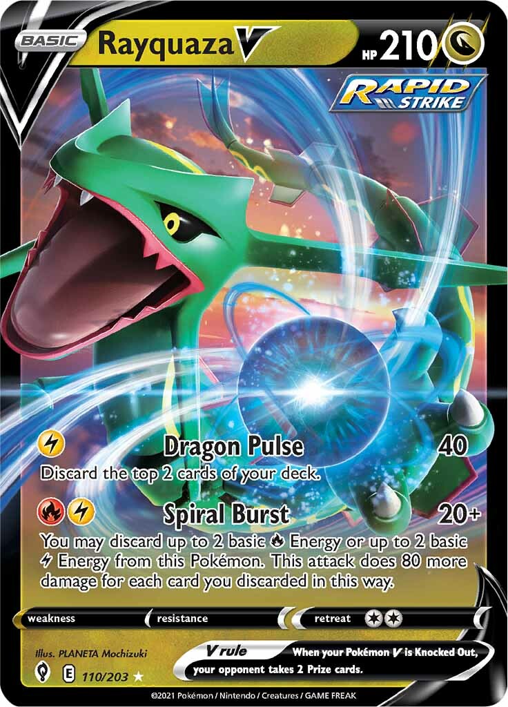 Rayquaza V (110/203) [Sword & Shield: Evolving Skies] - Destination Retro
