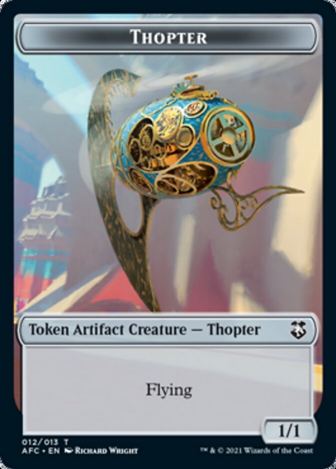 Thopter // Treasure Double-sided Token [Dungeons & Dragons: Adventures in the Forgotten Realms Commander Tokens] - Destination Retro