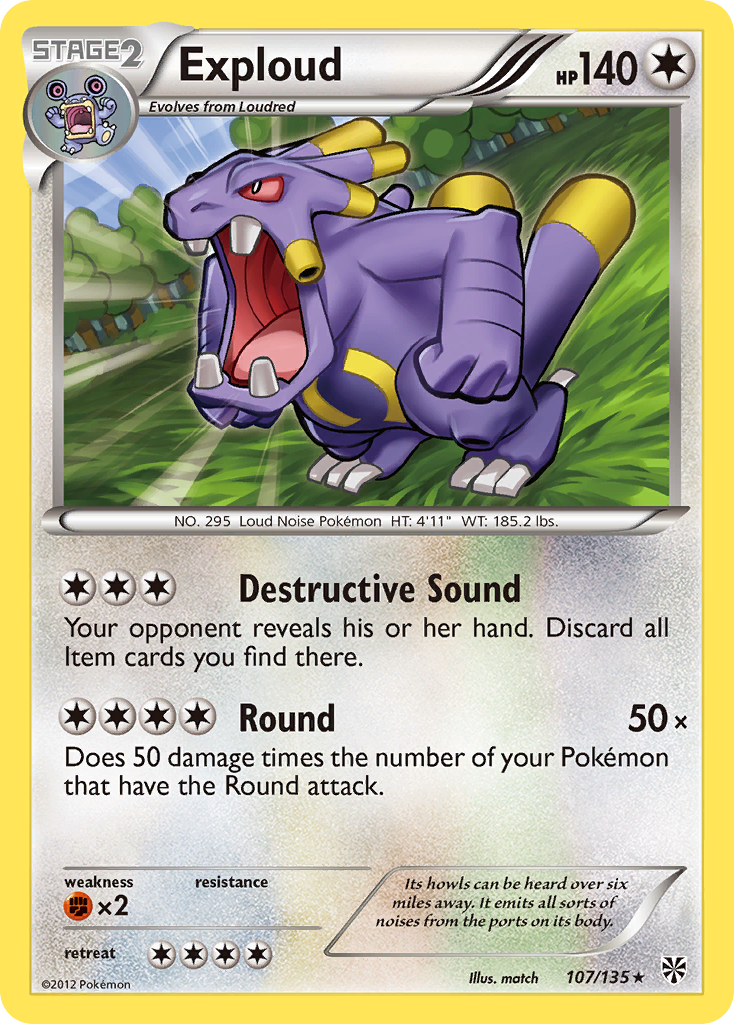 Exploud (107/135) [Black & White: Plasma Storm] - Destination Retro
