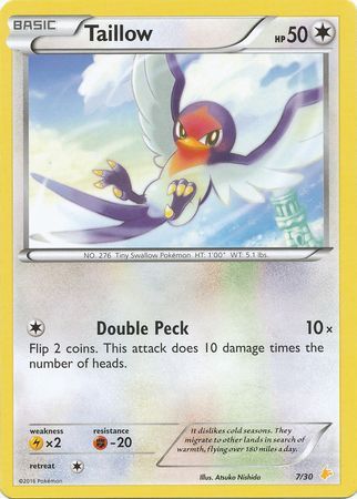 Taillow (7/30) [XY: Trainer Kit - Pikachu Libre & Suicune] - Destination Retro