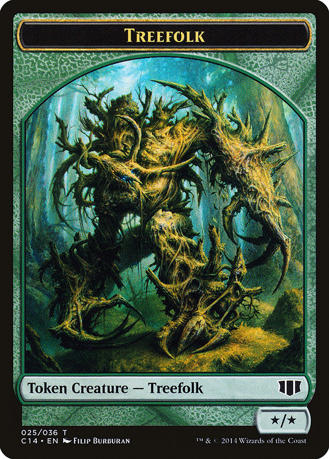 Treefolk // Wolf Double-sided Token [Commander 2014 Tokens] - Destination Retro