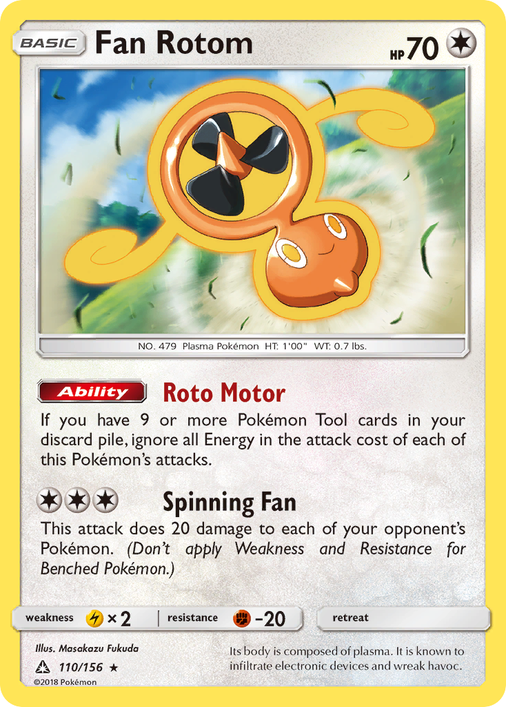 Fan Rotom (110/156) [Sun & Moon: Ultra Prism] - Destination Retro