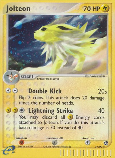 Jolteon (6/100) [EX: Sandstorm] - Destination Retro