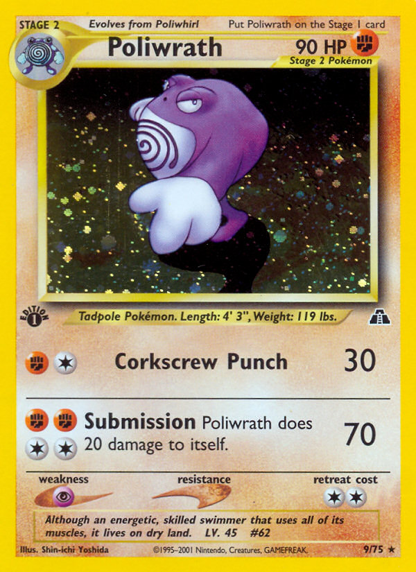 Poliwrath (9/75) [Neo Discovery 1st Edition] - Destination Retro