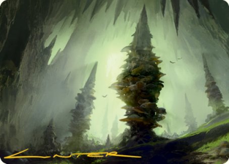 Forest (280) Art Card (Gold-Stamped Signature) [Dungeons & Dragons: Adventures in the Forgotten Realms Art Series] - Destination Retro