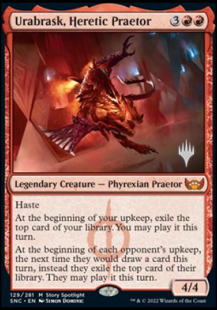 Urabrask, Heretic Praetor (Promo Pack) [Streets of New Capenna Promos] - Destination Retro