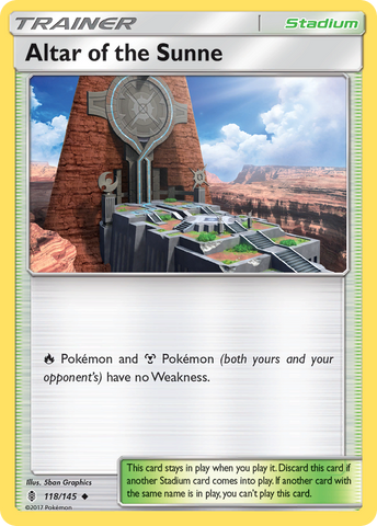 Altar of the Sunne (118/145) [Sun & Moon: Guardians Rising] - Destination Retro