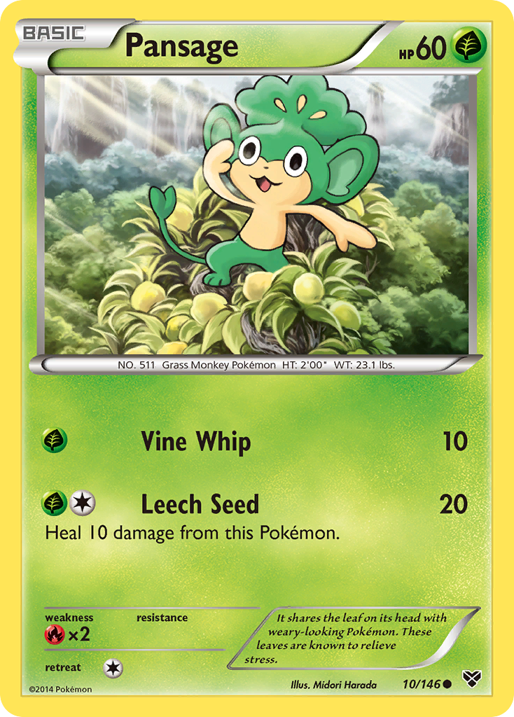 Pansage (10/146) [XY: Base Set] - Destination Retro