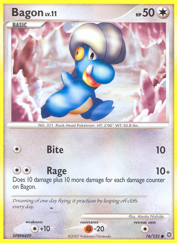 Bagon (76/132) [Diamond & Pearl: Secret Wonders] - Destination Retro