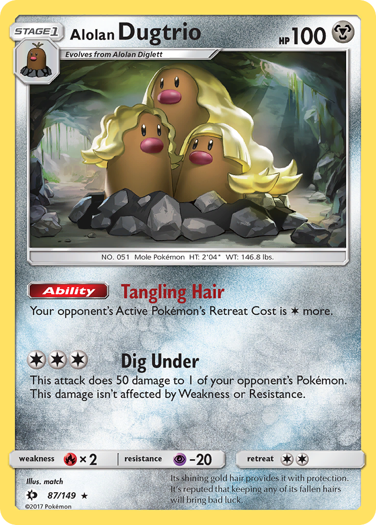 Alolan Dugtrio (87/149) [Sun & Moon: Base Set] - Destination Retro