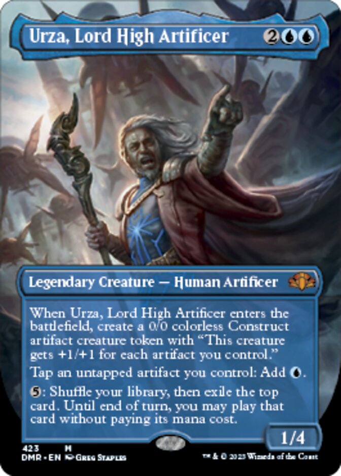 Urza, Lord High Artificer (Borderless Alternate Art) [Dominaria Remastered] - Destination Retro