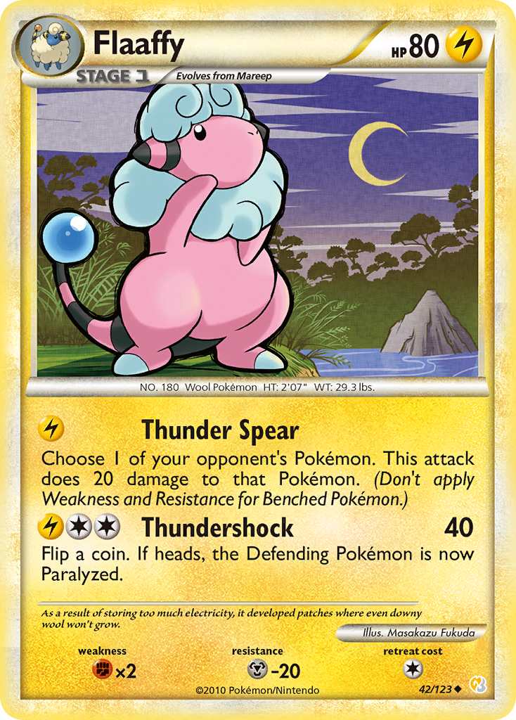 Flaaffy (42/123) [HeartGold & SoulSilver: Base Set] - Destination Retro