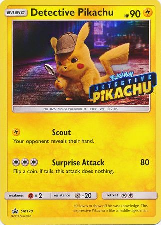 Detective Pikachu (Detective Pikachu Stamped) (SM170) [Sun & Moon: Black Star Promos] - Destination Retro