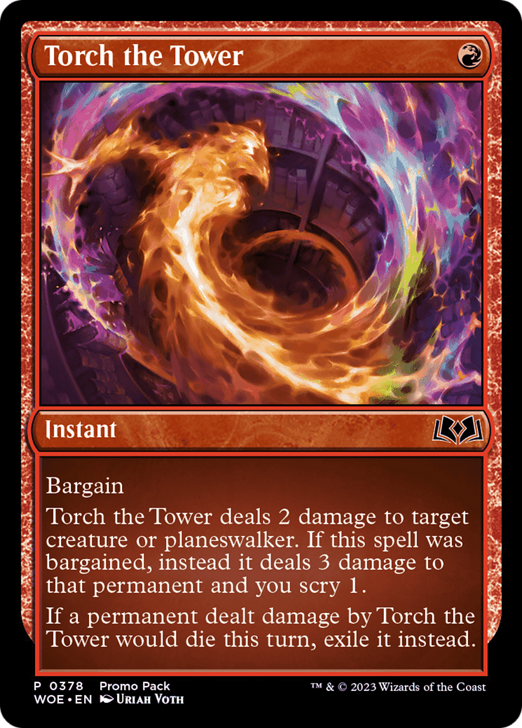 Torch the Tower (Promo Pack) [Wilds of Eldraine Promos] - Destination Retro