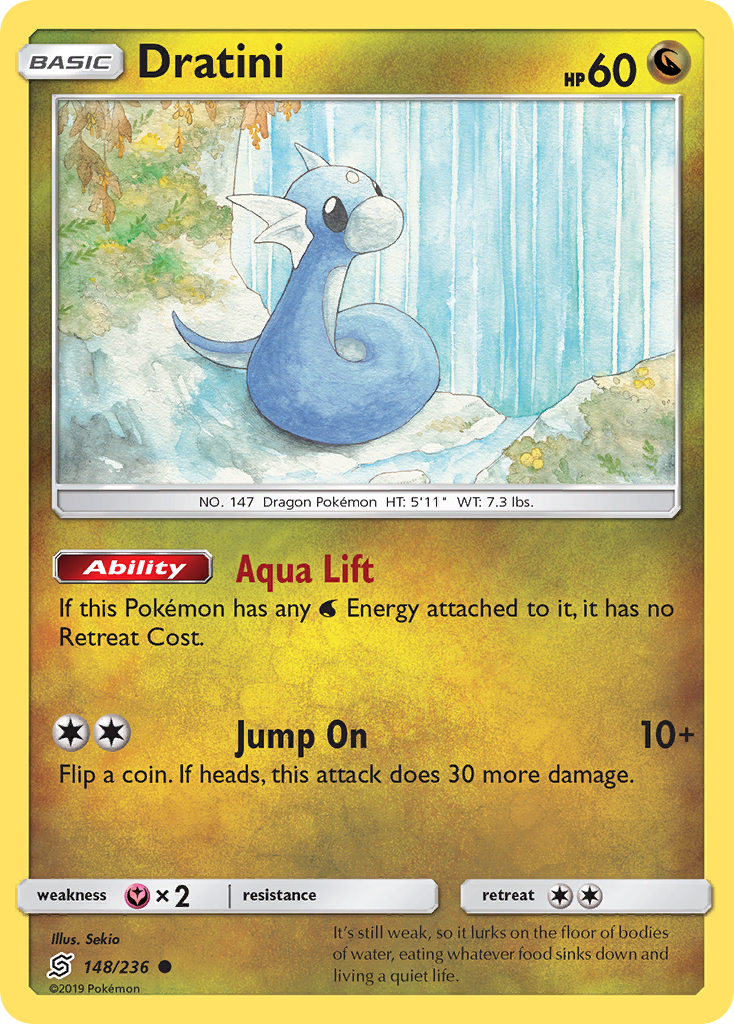 Dratini (148/236) [Sun & Moon: Unified Minds] - Destination Retro