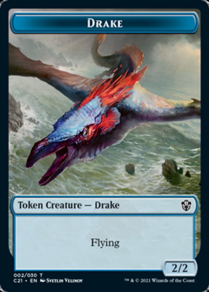 Drake // Elemental (002) Token [Commander 2021 Tokens] - Destination Retro