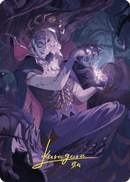Necropotence Art Card (Gold-Stamped Signature) [Wilds of Eldraine Art Series] - Destination Retro