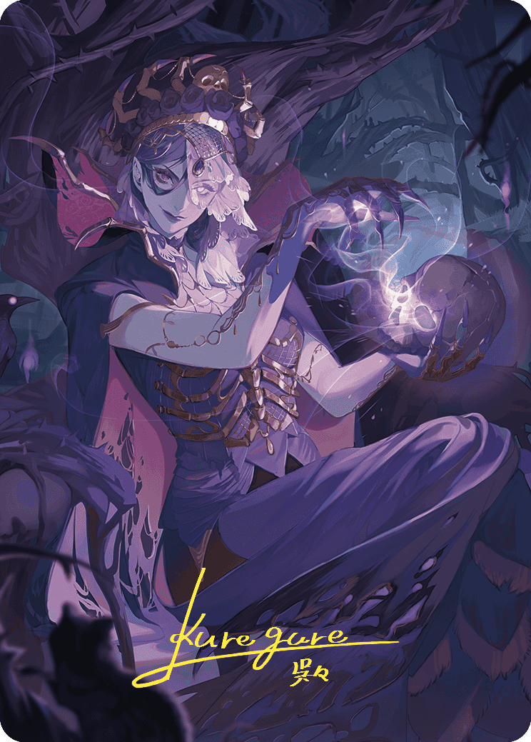 Necropotence Art Card (Gold-Stamped Signature) [Wilds of Eldraine Art Series] - Destination Retro