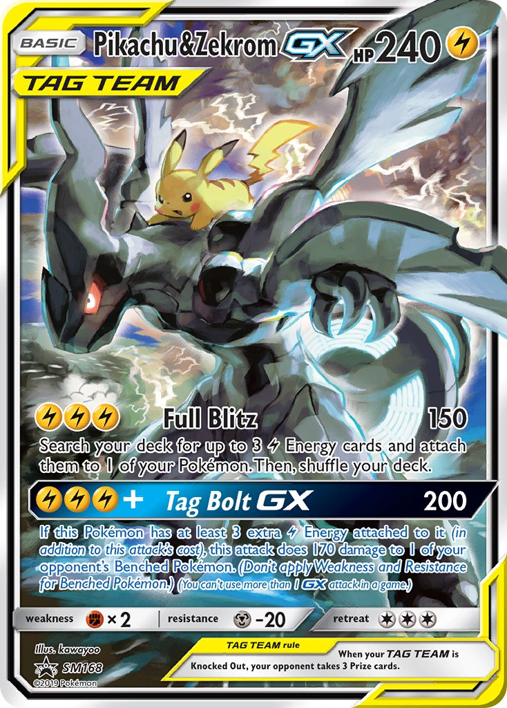 Pikachu & Zekrom GX (SM168) [Sun & Moon: Black Star Promos] - Destination Retro