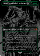 Nissa, Ascended Animist (Oil Slick Raised Foil) [Phyrexia: All Will Be One] - Destination Retro