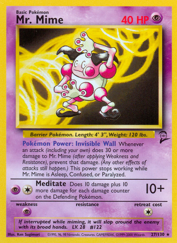 Mr. Mime (27/130) [Base Set 2] - Destination Retro