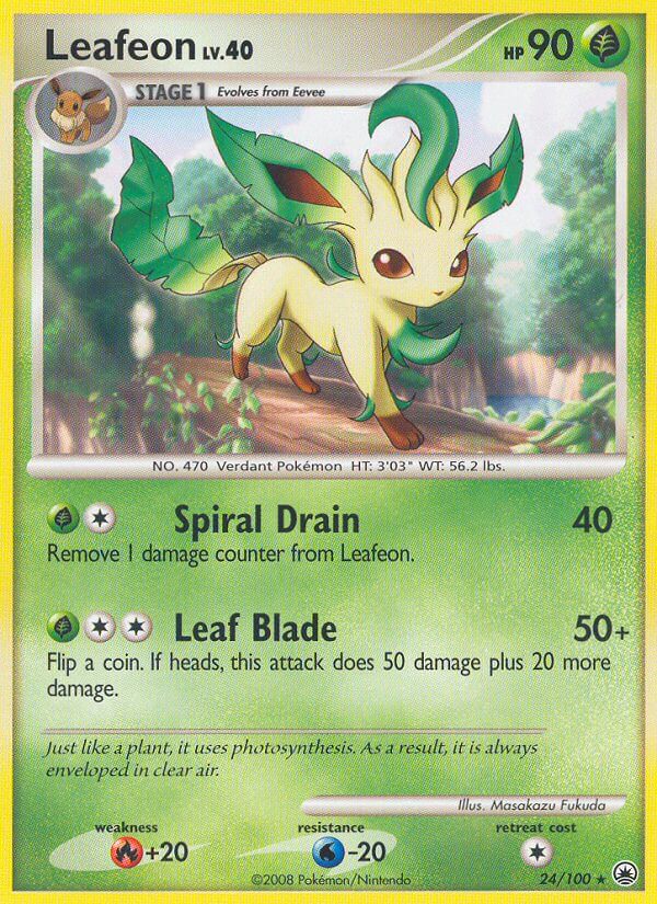 Leafeon (24/100) (Theme Deck Exclusive) [Diamond & Pearl: Majestic Dawn] - Destination Retro