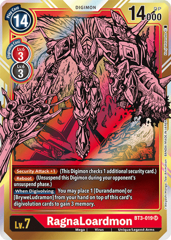 RagnaLoardmon [BT3-019] (Alternate Art) [Release Special Booster Ver.1.5] - Destination Retro