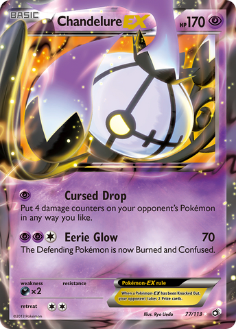 Chandelure EX (77/113) [Black & White: Legendary Treasures] - Destination Retro