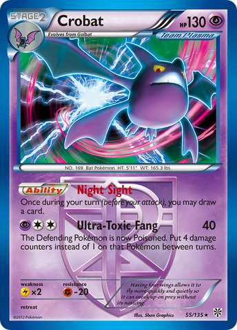 Crobat (55/135) [Black & White: Plasma Storm] - Destination Retro