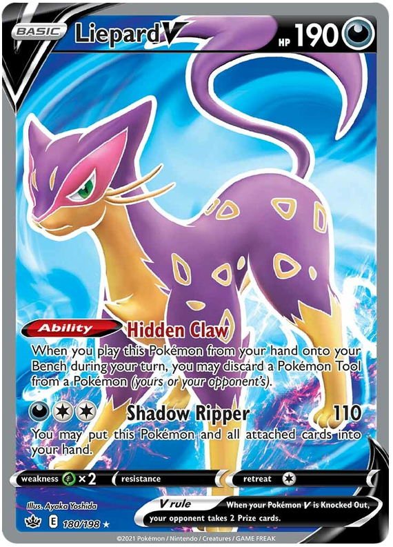 Liepard V  (180/198) [Sword & Shield: Chilling Reign] - Destination Retro
