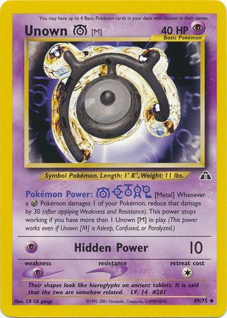 Unown [M] (49/75) [Neo Discovery Unlimited] - Destination Retro