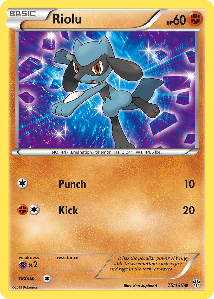 Riolu (75/135) [Black & White: Plasma Storm] - Destination Retro