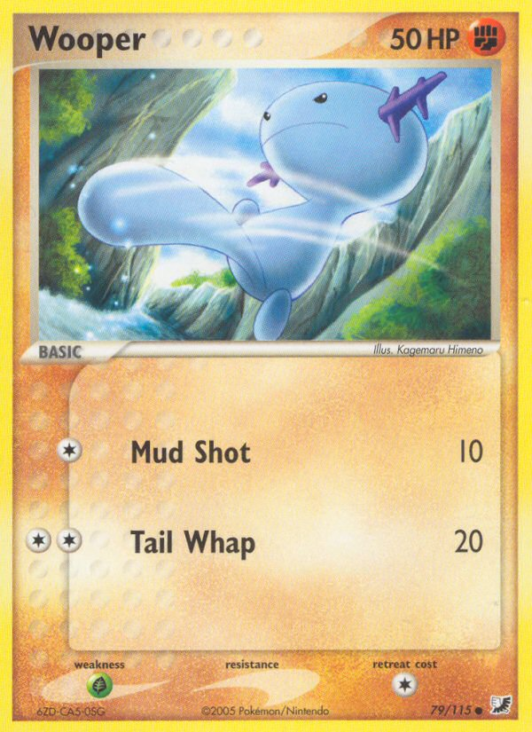 Wooper (79/115) [EX: Unseen Forces] - Destination Retro