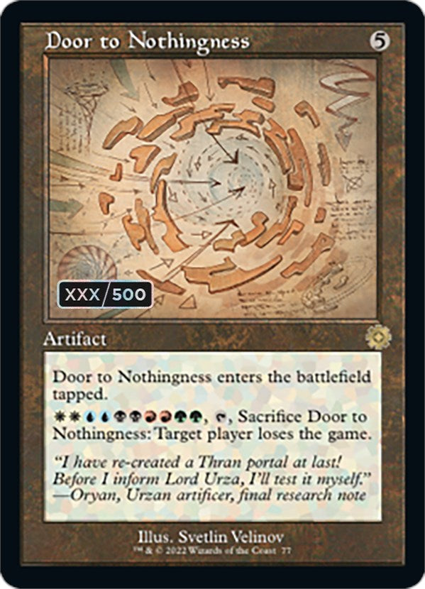 Door to Nothingness (Retro Schematic) (Serial Numbered) [The Brothers' War Retro Artifacts] - Destination Retro