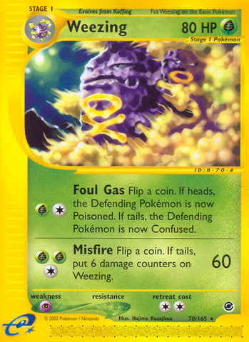 Weezing (70/165) [Expedition: Base Set] - Destination Retro