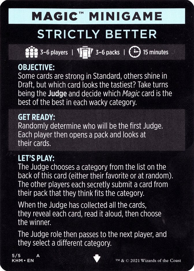Strictly Better (Magic Minigame) [Kaldheim Minigame] - Destination Retro