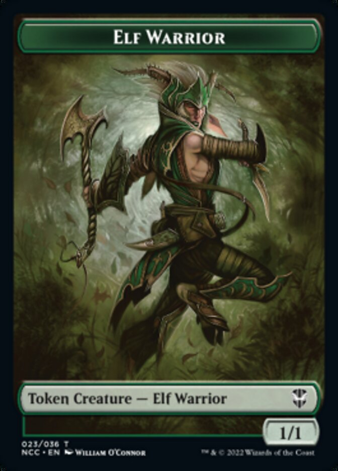 Elf Warrior // Wurm Double-sided Token [Streets of New Capenna Commander Tokens] - Destination Retro