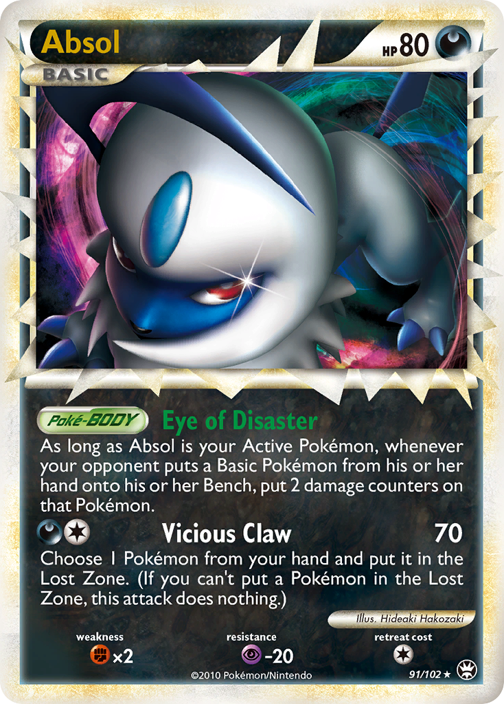 Absol (91/102) [HeartGold & SoulSilver: Triumphant] - Destination Retro