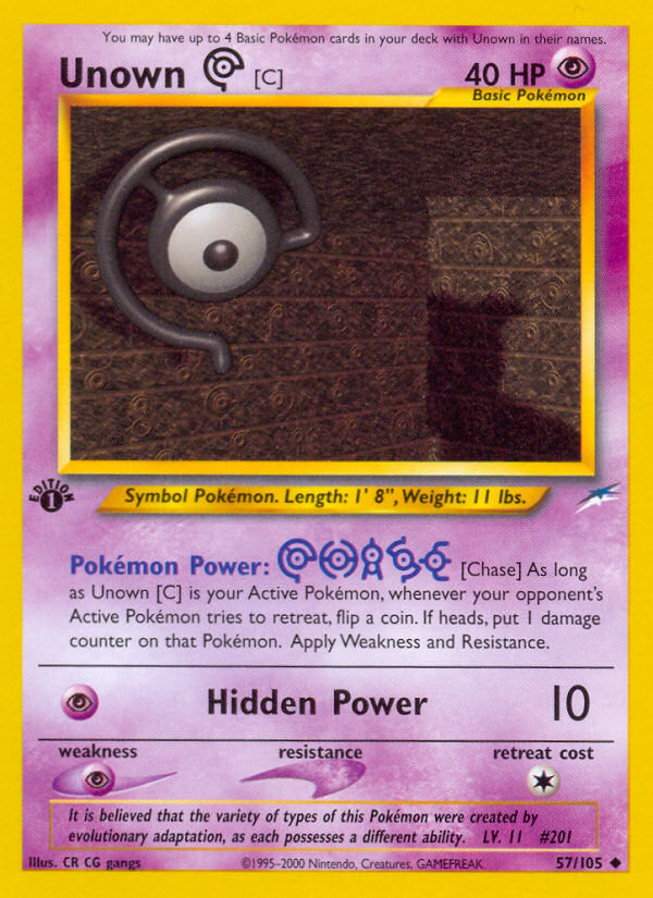 Unown [C] (57/105) [Neo Destiny 1st Edition] - Destination Retro