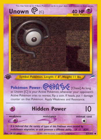 Unown [C] (57/105) [Neo Destiny 1st Edition] - Destination Retro