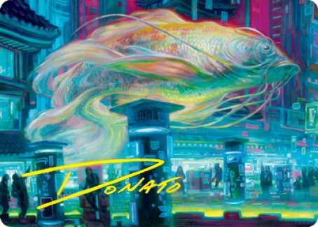Skyswimmer Koi Art Card (Gold-Stamped Signature) [Kamigawa: Neon Dynasty Art Series] - Destination Retro