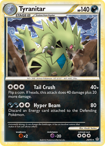 Tyranitar (26/95) [HeartGold & SoulSilver: Unleashed] - Destination Retro