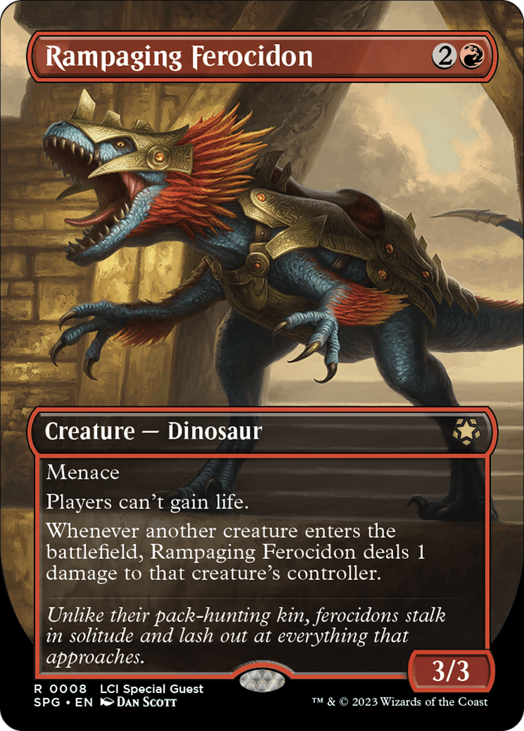 Rampaging Ferocidon (Borderless) [The Lost Caverns of Ixalan Special Guests] - Destination Retro