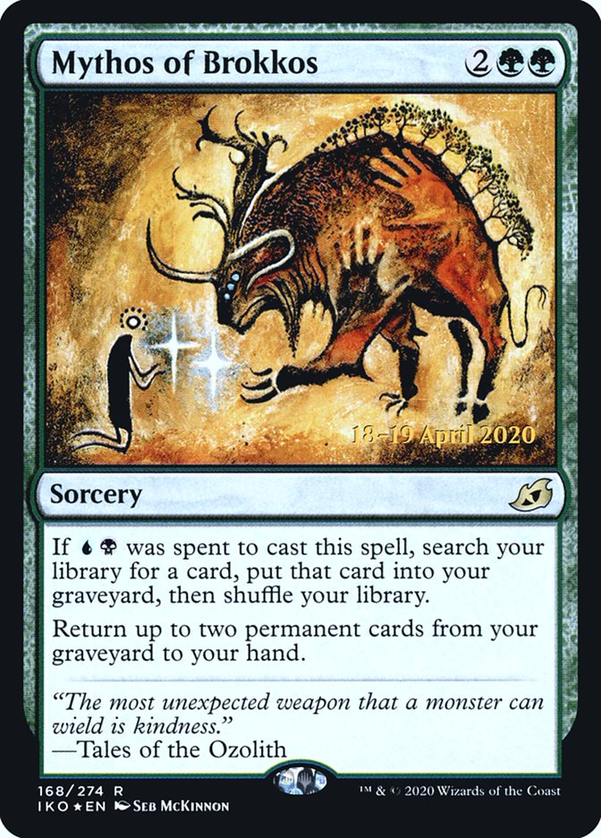 Mythos of Brokkos  [Ikoria: Lair of Behemoths Prerelease Promos] - Destination Retro