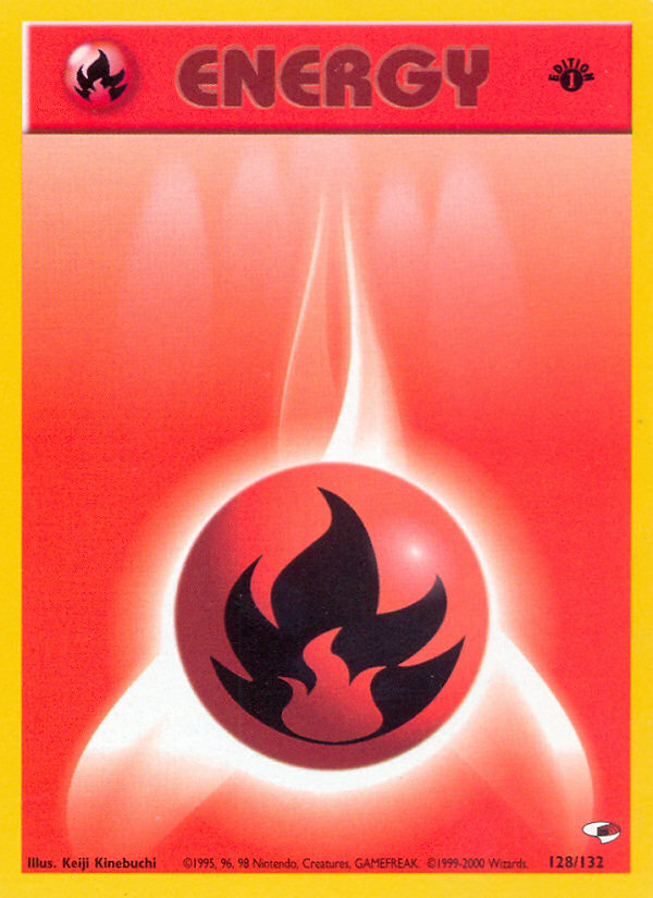 Fire Energy (128/132) [Gym Heroes 1st Edition] - Destination Retro