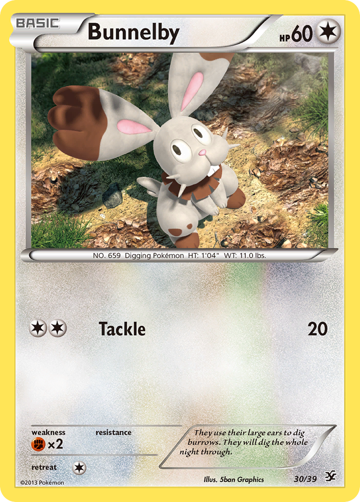 Bunnelby (30/39) [XY: Kalos Starter Set] - Destination Retro
